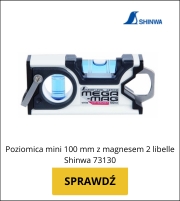 Poziomica mini 100 mm z magnesem 2 libelle Shinwa